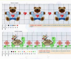 grille broderie tortue