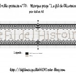 grille broderie marque page